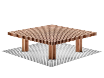 KYOTO - Square solid wood coffee table by Poltrona Frau - view 2